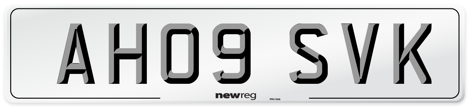 AH09 SVK Number Plate from New Reg